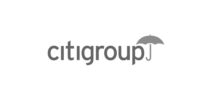 Citigroup logo in lowercase letters with an umbrella arc over the final letters