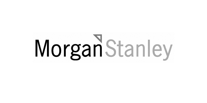 Morgan Stanley logo with a small triangular mark between the two words